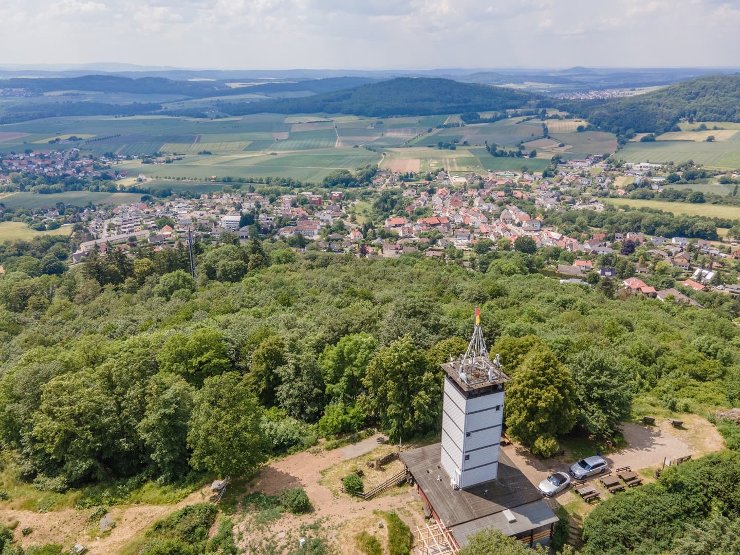 Blick auf Niedenstein und das Chattengau